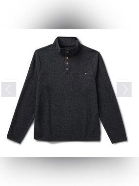 VUORI Size M Men's Venice Wool Pullover INK HEATHER Gray